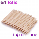 100 tk Nail Art Design Apelsini puidust pulgad k&uuml;&uuml;nenaha l&uuml;kkaja eemaldaja manik&uuml;&uuml;ri pedik&uuml;&uuml;ri hooldus Medium