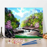 K&auml;sitsi maalitud digitaalne &otilde;limaali l&otilde;uend Kodukaunistuse numbrid &Otilde;limaal isetegemine numbrite j&auml;rgi 40x50cm no frame