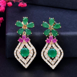 WWJ Ethnic Wind Green Flower Drop k&otilde;rvar&otilde;ngad naistele roheline