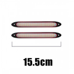 Led Car DRL p&auml;evas&otilde;idutuled veekindlad universaalsed automaatsed esitulede j&auml;rjestikused suunatuled kollane voolav lamp 15.5CM