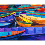 Uus 5D DIY teemantmaal Merevaade Teemanttikand Paadiga Ristpistes T&auml;is &uuml;mar puur Kodukujundus K&auml;sitsi kunst Kingitus Full Round 20x30CM