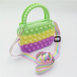 Pop It Fidget M&auml;nguasjad Silikoonist Push Mull Crossbody kott Sensoorne stressi leevendaja Autism T&auml;iskasvanud Laste K&auml;ekott M&uuml;ndikott Rahakott Kingitused
