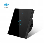 Tuya Smart Life puutetundlik seinal&uuml;liti 1 Gang 1 Way EU standard RF433 rakendus h&auml;&auml;ljuhtimise puutetundlik WiFi l&uuml;liti T&ouml;&ouml; Alexa Google Home'iga 1 Gang 1 Way must