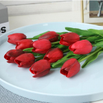 5TK Pu Mini tulbi simulatsioon lillede pulmapidu t&auml;histamine kodukaunistamise simulatsioon taim kunstlilled ins stiilis puutetundlik tulp lilla