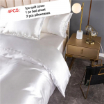 4 tk/komplekt Summer Smooth Nude Sleeping Siidine voodipesukomplekt Kerge luksuslik satiinist tekk-lina Padjakate &otilde;pilaste &uuml;hiselamu voodi neljaosaline komplekt Queen 4 pcs heleroosa v&auml;rv