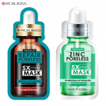 Rojukiss Akne/Pinduv/Punane seerum/Gluta/HYA/Omega/Perfect/Repair/Valge/Tsingi poorideta 5X intensiivmask 25 ml - Tai nahahooldus Repair 1 & Zinc 1