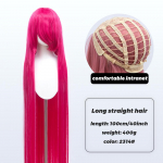 100 cm pikk s&uuml;nteetiline Cosplay Anime Parukas Blond Sinine Punane Roosa Lilla Juuksed Peoks tukkidega Cosplay Parukad naistele