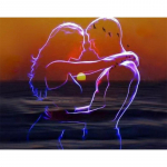 5D DIY Teemantmaal Fantaasiapaar Teemanttikandid T&auml;ismosaiikkomplektid Ristpistes Kodukaunistus K&auml;sitsi valmistatud kingitused Round 20x30cm