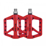 &Uuml;likerged nailonist jalgrattapedaalid 2 suletud laagrit jalgrattapedaalid libisemisvastased veekindlad laiad jalgrattapedaalid punane