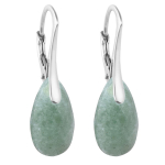 Lily-Crystal [R5993] - K&auml;sit&ouml;&ouml;na valmistatud h&otilde;bedast liiprid 'Mineralia' h&otilde;bedane aventuriin - 15x10 mm roheline