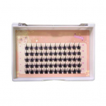 Realistlikud kunstripsmed Trendikas keemilisest kiust DIY pikendus Suurendage silmi Individuaalne ripsmehulk 60pcs