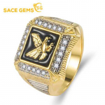 SACE GEMS Vasesulamist tsirkoon Pulmad Kihlus Meeste s&otilde;rmus Ehted Kingitus 6 kuld