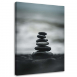 L&otilde;uenditr&uuml;kk Stones Sea Spa Zen 40x60 must/valge
