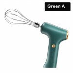 Juhtmevaba elektriline munavahustaja, toidusegisti, k&auml;eshoitav mikser munade vahustamiseks, k&uuml;psetamiseks, k&ouml;&ouml;giaksessuaarid, koor, v&otilde;i, vispel, mikser roheline