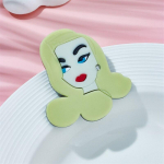 Blucome kollase juuksekarva prossid naiste stiilne akr&uuml;&uuml;lmaterjalist m&auml;rk Uued trendid S&uuml;nnip&auml;evakingitused Pins Aksessuaarid Ehted roheline