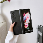 &Uuml;hev&auml;rviline nahk&uuml;mbris Samsung Galaxy Z Fold 3 4 5g hingedega kaitsega telefoni&uuml;mbris Galaxy Z Fold3 Fold4 k&otilde;va telefoni&uuml;mbrisele For Galaxy Z Fold 4 sinine