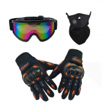 Mootorrattas&otilde;idu 3-osaline motokrossi kiiver tuuleklaasi suusamask Mootorrattas&otilde;idu Hardshell kindad One Size