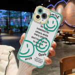 Armas Cartoon Smile Clear telefoni&uuml;mbris Iphone 13 Pro Case Fundas jaoks Iphone 11 12 Pro Xs Max Xr 7 8 Plus pehme p&otilde;rutuskindel kate For iPhone 12 Mini