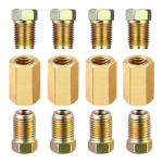 12x 1/4-tollise piduritoru pistiku liitmikud messing&uuml;hendused 7/16-24 &uuml;mberp&ouml;&ouml;ratud adapterikomplekt autotarvikud, keermed