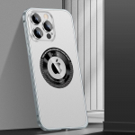 Magnetiline juhtmevaba laadimis&uuml;mbris iPhone 14 Plus 13 Pro MAX 12 metallist kaitserauaga adsorptsiooniga matt kaamera kaitse, alumiiniumkate For iPhone 12 must