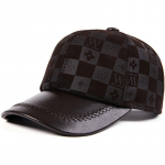 Pesapallim&uuml;ts v&auml;litingimustes p&auml;ikesevarjum&uuml;ts s&uuml;gis- ja talvine seemisnahast pardim&uuml;tsi meeste ja naiste tr&uuml;kitud nahast m&uuml;ts one size(56-60cm) pruun