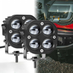 2tk 3-tolline 60W LED-t&ouml;&ouml;tuleriba ATV-autole 4x4 maastikumootorratta objektiivi kohtvalgusti valge merevaigukollane udulamp 12V 2 piece and 1 switch