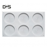 Korduvkasutatav &scaron;okolaadivorm Pehme, kasulik kuue gravitatsiooniga koogivorm 1pc valge