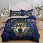 3D Hundi mustriga voodipesukomplekt Loomade prindiga tekikattega padjap&uuml;&uuml;r, 2/3 t&uuml;kki, sobib mikrokiudkangaga pehmeks ja mugavaks kodukaunistuseks Baby 100x135cm
