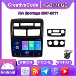 9-tolline Android-autoraadio Kia Sportage 2 jaoks 2007-2011 Multimeedia videopleier 2Din Navigatsioon Carplay GPS-peaseade Stereok&otilde;larid WIFI 2+32GB 1+16GB