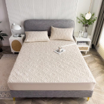 Veekindel puuvillane voodikate Pehme nahas&otilde;bralik kate voodi jaoks, t&auml;ism&auml;hisega, libisemiskindel voodikate elastse linaga voodilinaga 150x200cm