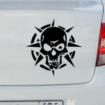 HZX1416 kompassi pealuu autokleebis Vin&uuml;&uuml;lkleebised veekindel kleebis auto kere tagaaknal 15x15CM -S