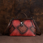 Vintage ehtsast nahast reljeefsed k&auml;ekotid Naistele Mood Retro &otilde;lakotid Mood naistele Crossbody kott Telefonikotid GZW 32*12*20.5cm oranž/kohv