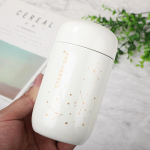 Vaakumkolb 200 ml kaasaskantav toidutermos, roostevabast terasest termokonteiner, supipudel v&auml;lit&ouml;&ouml;del valge