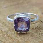 Naturaalsest amet&uuml;stist s&otilde;rmus, tahke 925 sterlingh&otilde;bedast s&otilde;rmus, polsterduss&otilde;rmus, k&auml;sitsi valmistatud ehted, s&otilde;rmus Statement, s&uuml;nnip&auml;evaehted, virnastatav s&otilde;rmus 6