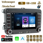 2Din Android Carplay GPS-auto multimeediumipleier Volkswagen Golf Polo Tiguan Passat b7 b6/SEAT Leon/Skoda Octavia 2+32GB jaoks 1+32GB