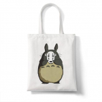 No Face Man Studio Ghibli Totoro Shopper Ostukott Anime kott Puuvillane Tote Eco Korduvkasutatav Bolso K&auml;ekott Kott Korduvkasutatav 34*42cm