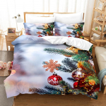 3D j&otilde;uluvoodipesukomplekt Head uut aastat tekikott 2/3-osaline pehme t&otilde;mblukk AU180 * 210 t&auml;issuuruses mikrokiust magamistoa kaunistus DE 100x135cm