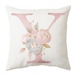 Korduvkasutatav padjakate Loo atmosf&auml;&auml;r L&uuml;hike sametine Stiilne tuhmumisvastased t&auml;hed Roosad lillelised Padjakatte dekoor 45cm Y