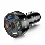 4 pordiga USB autolaadija 45w kiire 7a mini kiirlaadimine iPhone 11 jaoks Xiaomi Huawei mobiiltelefoni laadija adapter autos must