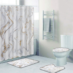 4 tk 3D marmorist seeria du&scaron;ikardinate komplektid vannitoa jaoks libisemiskindlad vannitoavaibad kaas WC kate vannimatt