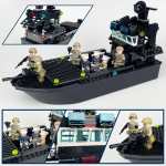 Halli vaala transport X009 v&auml;ikeste osakestega L laeva mudel Black Hawk helikopteri lennuki laste ehitusklotsid