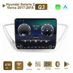 Android-autoraadio Hyundai Solaris 2 Verna 2017-2018 jaoks koos nupunupuga 10-tolline multimeediumipleier, navigeerimisseade, GPS Carplay 2+32 GB