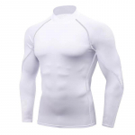 Meeste kulturismi spordi T-s&auml;rk Quick Dry Jooksus&auml;rk pikkade varrukatega Compression Top j&otilde;usaali T-s&auml;rk Meeste Fitness Tight Rashgard M