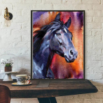 5D DIY Teemantmaali Hobune Ristpistes Komplekt Mosaiik Teemanttikandid Roos T&auml;isringi kandiline puur Kodukaunistus Round 30x40cm