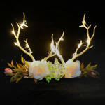 Uus j&otilde;uluhaldja juukseklamber Sarvstiilis inglijuuksen&otilde;el Haldja peakate Cosplay juuksen&otilde;el j&otilde;ulutooted style 2 soe valge v&auml;rv