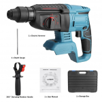 388VF harjadeta elektriline puurvasar Laetav juhtmeta p&ouml;&ouml;rdvasar 3000 W l&ouml;&ouml;ktrelli perforaator 2 akuga Only machine