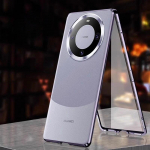 Magnetklaasist metallist &uuml;mbris Huawei Mate 60 Pro Plus 360&deg; t&auml;ieliku kaitsega kaitsev tagakaas Mate 60 Mate60Pro+ nahk&uuml;mbris Mate 60 lilla