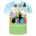 Laste suvine multifilm Barbapapa 3D Prindiga l&uuml;hikeste varrukatega T-s&auml;rgid Tublid t&uuml;drukud vabaaja hingavad T-s&auml;rgid Laste ilusad riided 110