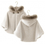 V&auml;ikelapsele T&uuml;drukule Mantlid Sall Kunstkarusnahast Talvine V&auml;ikelapse Printsessi Pulmapidu Kapuutsiga kehita &otilde;lgu Keem V&auml;lisriided Soe jope mantel khaki