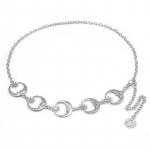 Naiste moev&ouml;&ouml; hiphopi v&ouml;&ouml;kohaga metallist kett Gooti kuut&auml;he h&otilde;beripatsiga vintage k&otilde;rge v&ouml;&ouml;kohaga kett h&otilde;be